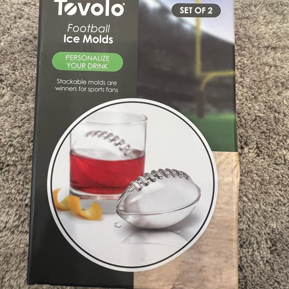 COPY - Set of 2 football ice cube mold